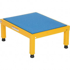 Vestil - 9" High x 19" Wide x 24" Deep, Yellow Step Stand - Steel, 500 Lb Capacity - Best Tool & Supply