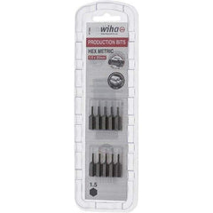 Wiha - 1.5mm Hex Screwdriver Bit - 1/4" Drive, 1" OAL - Best Tool & Supply