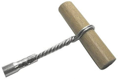 Schaefer Brush - 6" Long, 3/8" NPT Male, Galvanized Steel T-Bar Brush Handle - 1/2" Diam, For Use with Tube Brushes & Scrapers - Best Tool & Supply