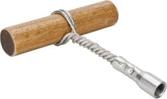 Schaefer Brush - 6-1/2" Long, 1/4" NPT Male, Galvanized Steel T-Bar Brush Handle - 1/2" Diam, For Use with Tube Brushes & Scrapers - Best Tool & Supply