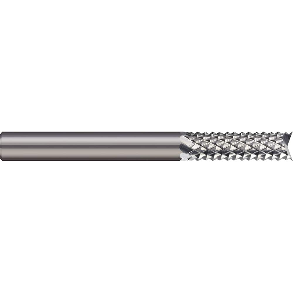 Micro 100 - 3/16" Diam, 5/8" LOC, 3/16" Shank Diam, Fishtail Point Diamond-Pattern Router Bit - Exact Industrial Supply