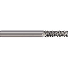 Micro 100 - 3/16" Diam, 5/8" LOC, 3/16" Shank Diam, Burr-End Diamond-Pattern Router Bit - Exact Industrial Supply