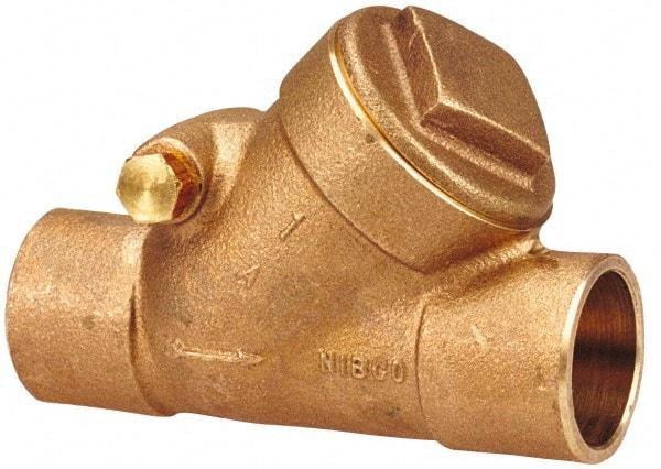 NIBCO - 1/2" Bronze Check Valve - Y-Pattern, Soldered x Soldered, 300 WOG - Best Tool & Supply