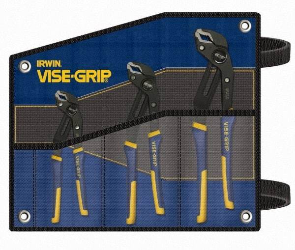 Irwin - 3 Piece GrooveLock Plier Set - Comes in Tool Roll - Best Tool & Supply