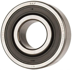 SKF - 30mm Bore Diam, 72mm OD, Double Seal Self Aligning Radial Ball Bearing - 27mm Wide, 2 Rows, Round Bore, 1,980 Lb Static Capacity, 7,010 Lb Dynamic Capacity - Best Tool & Supply