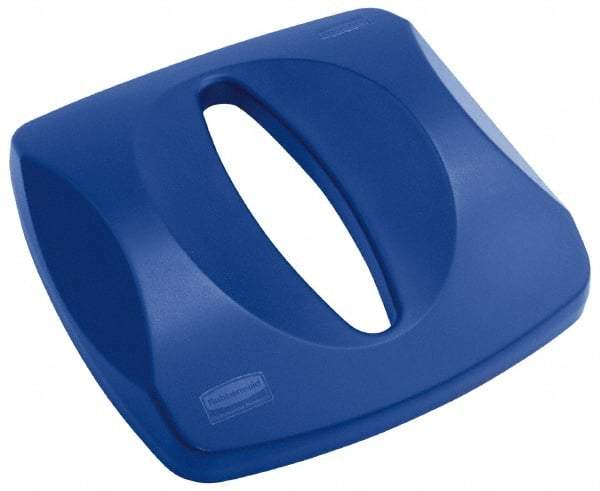 Rubbermaid - Square Lid for Use with 23 Gal Square Recycle Containers - Blue, Plastic, For 3569 - Best Tool & Supply