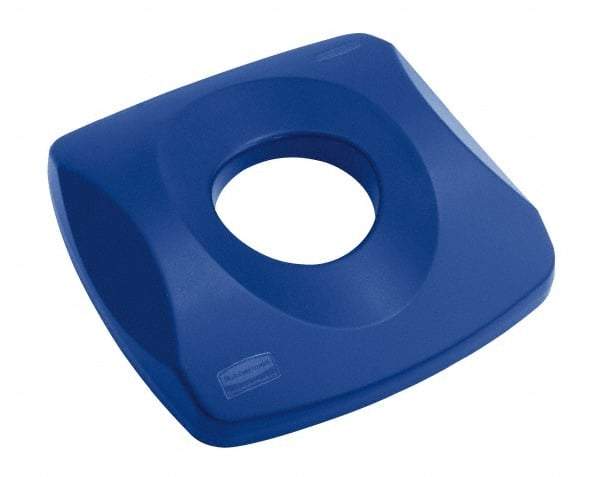 Rubbermaid - Square Lid for Use with 23 Gal Square Recycle Containers - Blue, Plastic, For 3569 - Best Tool & Supply