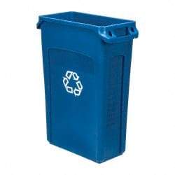 Rubbermaid - 23 Gal Blue Rectangle Recycling Container - 30" High x 22" Long x 11" Wide - Best Tool & Supply