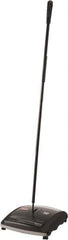 Rubbermaid - 7-1/2" Sweeping Width, Dual Brush Walk Behind Sweeper - Manual Push, Rubber Wheels, Nylon Bristles - Best Tool & Supply