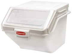 Rubbermaid - Rectangular, White Polyethylene Food Bin - 23-1/2" High x 16.9" Wide x 19.2" Long - Best Tool & Supply