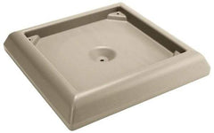 Rubbermaid - Beige Plastic Weighted Base - Compatible with 45 & 65 Gal Containers, 24-1/2" Long, 6" High - Best Tool & Supply