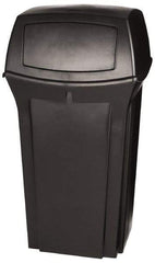 Rubbermaid - 35 Gal Black Square Trash Can - Polyethylene, 41" High x 21-1/2" Long x 21-1/2" Wide - Best Tool & Supply