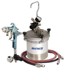 Binks - High Volume/Low Pressure Paint Spray Gun - 2 Qt Capacity, 10 Max psi, 12 Max CFM, For High Solids, Industrial Automotive, Waterborne - Best Tool & Supply