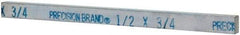 Precision Brand - 12" Long x 3/4" High x 1/2" Wide, Zinc-Plated Key Stock - Low Carbon Steel - Best Tool & Supply