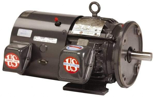 US Motors - 60 hp, TEFC Enclosure, No Thermal Protection, 1,785 RPM, 230/460 Volt, 60 Hz, Three Phase Premium Efficient Motor - Size 364 Frame, Rigid Mount, 1 Speed, Ball Bearings, 138/69 Full Load Amps, F Class Insulation, Reversible - Best Tool & Supply