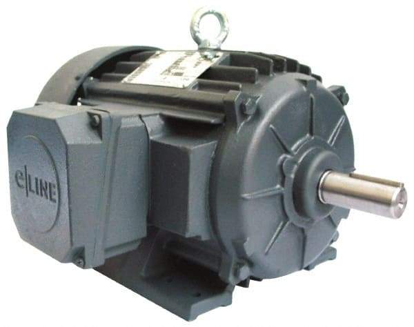 US Motors - 25 hp, TEFC Enclosure, No Thermal Protection, 1,760 RPM, 208-230/460 Volt, 60 Hz, Three Phase Energy Efficient Motor - Size 284 Frame, Rigid Mount, 1 Speed, Ball Bearings, 61.7-56.0/28 Full Load Amps, F Class Insulation, CCW Lead End - Best Tool & Supply