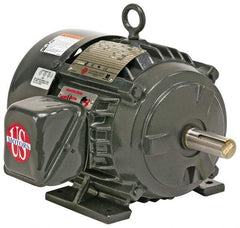 US Motors - 125 hp, TEFC Enclosure, No Thermal Protection, 1,785 RPM, 460 Volt, 60 Hz, Three Phase Premium Efficient Motor - Size 444 Frame, Rigid Mount, 1 Speed, Ball Bearings, 146 Full Load Amps, F Class Insulation, Reversible - Best Tool & Supply