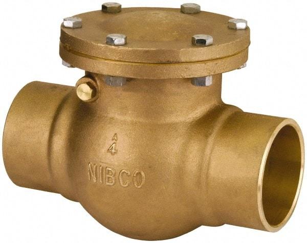 NIBCO - 2" Bronze Check Valve - Bolted Bonnet, Soldered x Soldered, 300 WOG - Best Tool & Supply