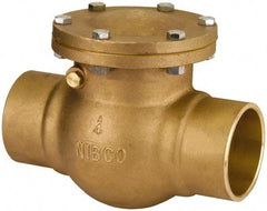 NIBCO - 1/2" Bronze Check Valve - Bolted Bonnet, Soldered x Soldered, 300 WOG - Best Tool & Supply