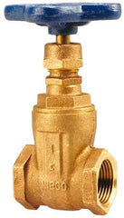 NIBCO - 3/8" Pipe, Class 125, Threaded Bronze Solid Wedge Stem Gate Valve with Bronze Handwheel - 200 WOG, 125 WSP, Screw-In Bonnet - Best Tool & Supply