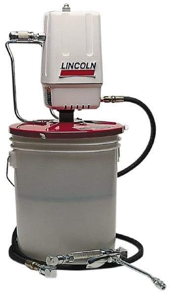 Lincoln - Grease Lubrication Aluminum Air-Operated Pump - For 25 to 50 Lb (Drum) & 35 to 50 Lb (Pail) Container - Best Tool & Supply