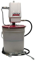 Lincoln - Grease Lubrication Aluminum Air-Operated Pump - For 25 to 50 Lb (Drum) & 35 to 50 Lb (Pail) Container - Best Tool & Supply