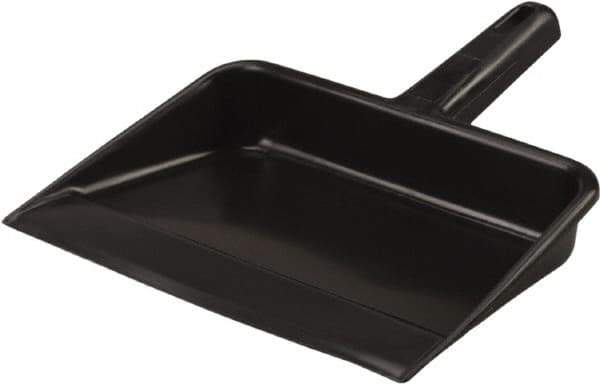 Vikan - 12" Wide Handheld Dustpan - Plastic Body, 5-5/8" Handle, Black - Best Tool & Supply