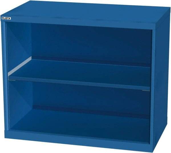 LISTA - 2 Shelf, 33-1/2" High x 40" Wide Bookcase - 22-1/2" Deep, Steel, Blue - Best Tool & Supply