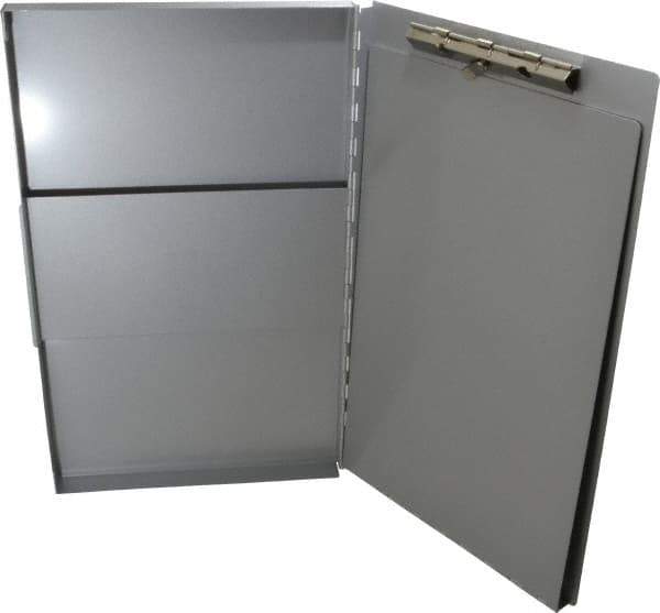 Saunders - 14-1/2 Inch Long x 9 Inch Wide x 1 Inch High, Clip Board - Silver - Best Tool & Supply