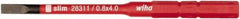 Wiha - 4mm Blade, 15/64" Drive Slotted Screwdriver Bit - 2-61/64" OAL - Best Tool & Supply