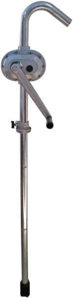 Value Collection - 1-1/4" Outlet, Aluminum Hand Operated Rotary Pump - 30 oz per Stroke, 51" OAL, For Fuel Oil, Kerosene, Gasoline, Antifreeze & Other Noncorrosive Fluids - Best Tool & Supply