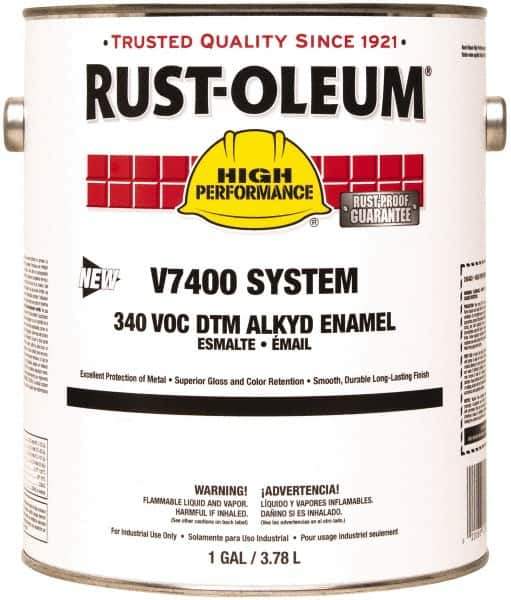 Rust-Oleum - 1 Gal Almond Gloss Finish Alkyd Enamel Paint - 230 to 425 Sq Ft per Gal, Interior/Exterior, Direct to Metal, <340 gL VOC Compliance - Best Tool & Supply