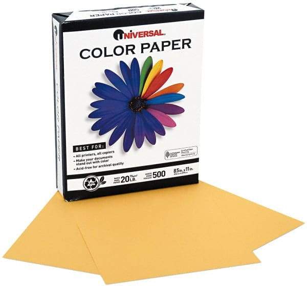 UNIVERSAL - 8-1/2" x 11" Goldenrod Copy Paper - Use with Laser Printers, Copiers, Offset Presses, Spirit Duplicators - Best Tool & Supply