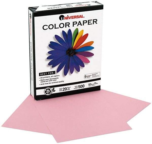 UNIVERSAL - 8-1/2" x 11" Pink Copy Paper - Use with Laser Printers, Copiers, Offset Presses, Spirit Duplicators - Best Tool & Supply