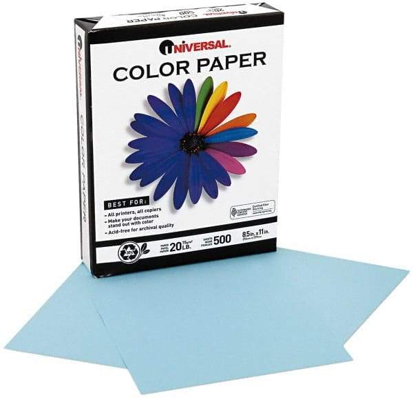 UNIVERSAL - 8-1/2" x 11" Blue Copy Paper - Use with Laser Printers, Copiers, Offset Presses, Spirit Duplicators - Best Tool & Supply