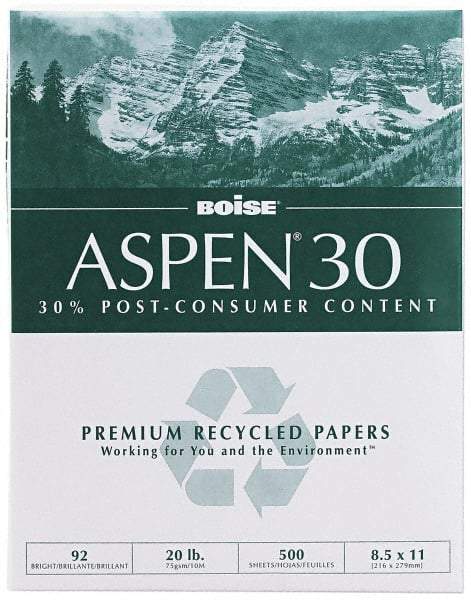 Boise - 8-1/2" x 11" White Copy Paper - Use with Laser Printers, High-Speed Copiers, Plain Paper Fax Machines - Best Tool & Supply