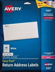 AVERY - 1-3/4" Long, White Paper Shipping Label - For Laser Printers - Best Tool & Supply