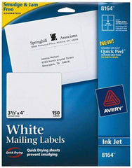 AVERY - 4" Long, White Shipping Label - For Inkjet Printers - Best Tool & Supply