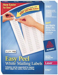 AVERY - 1-3/4" Long, White Paper Return Address Label - For Laser Printers - Best Tool & Supply