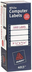 AVERY - 3-1/2" Long, White Paper Dot Matrix Label - For Dot Matrix Printers - Best Tool & Supply