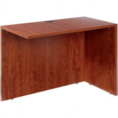 ALERA - Woodgrain Laminate Return/Bridge Shell Desk - 42" Wide x 23-5/8" Deep x 29-5/8" High, Medium Cherry - Best Tool & Supply