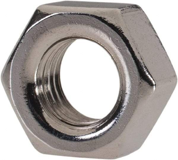 Value Collection - M7x1.00 Metric Coarse Stainless Steel Right Hand Hex Nut - 11mm Across Flats, 5.5mm High, Uncoated - Best Tool & Supply