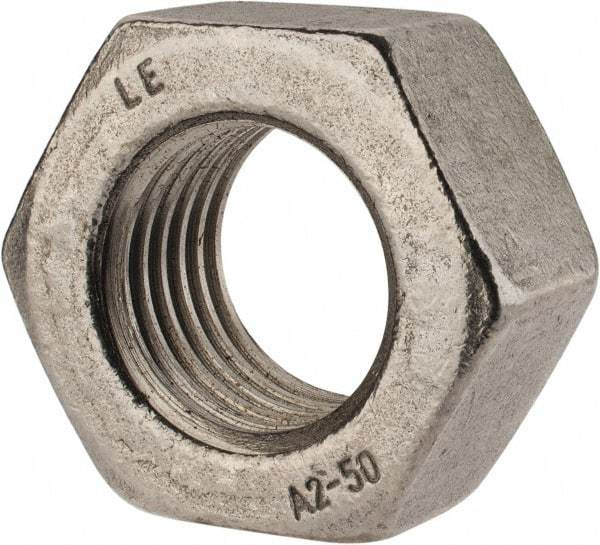 Value Collection - M36x4.00 Metric Coarse Stainless Steel Right Hand Hex Nut - 55mm Across Flats, 29mm High, Uncoated - Best Tool & Supply