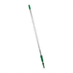 Unger - 144" Long x 1.15" Diam Aluminum Handle for Unger Products - Threaded Connection, Silver, Telescoping - Best Tool & Supply