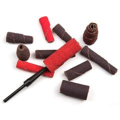 Superior Abrasives - Straight Cartridge Rolls; Maximum Roll Diameter (Inch): 3/8 ; Overall Length (Inch): 2 ; Abrasive Material: Aluminum Oxide ; Grit: 60 ; Pilot Hole Diameter (Inch): 1/8 ; Backing Material: Cloth; Cotton Cloth - Exact Industrial Supply