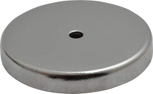 Mag-Mate - 2.03" Diam, 5/16" Cup Height, 5/16" Overall Height, 47.5 Lb Average Pull Force, 47.5 Lb Max Pull Force, Neodymium Rare Earth Cup Magnet - Through Hole Style, 3/16" Cup ID, 7/16" Magnet ID, Galvanized - Best Tool & Supply