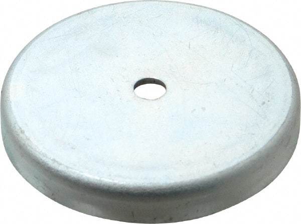 Mag-Mate - 2.63" Diam, 3/8" Cup Height, 3/8" Overall Height, 100 Lb Average Pull Force, 100 Lb Max Pull Force, Neodymium Rare Earth Cup Magnet - Through Hole Style, 9/32" Cup ID, 5/8" Magnet ID, Galvanized - Best Tool & Supply