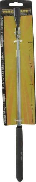 Mag-Mate - 26" Long Magnetic Retrieving Tool - 24 Lb Max Pull, 13" Collapsed Length, 1/2" Head Diam, Rare Earth - Best Tool & Supply