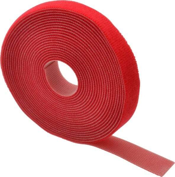 SpeedTech - 15' Long Red Nylon & Polyethylene Hook & Loop Strap - 50 Lb Tensile Strength - Best Tool & Supply