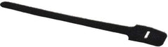 SpeedTech - 8" Long Black Nylon & Polyethylene Hook & Loop Strap - 40 Lb Tensile Strength - Best Tool & Supply